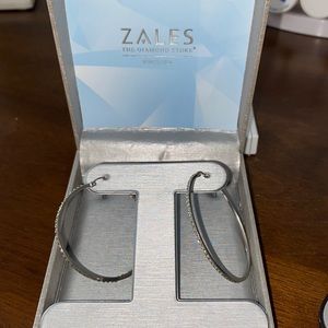 Sales Diamond Mystique Sterling Silver Diamond Accent Round Hoop Earring